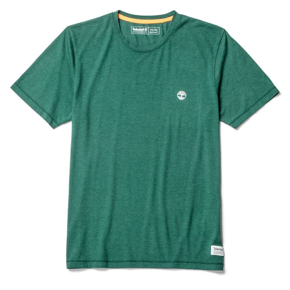 Timberland Mens T-Shirts Mohawk River Jersey - Green - India OI3820647